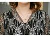 Trendy European & American Mid-Sleeve Sequin Beaded Shawl Jacket for Women