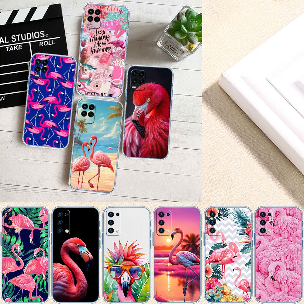 CJ54 Flamingos Pink Bird Flower Case for LG K22 K30 K40 K40S K41 K42 K50 K50S K51 K51S K52 K61 K62 K71 K92 Q60 Q61 V40 V50 V60