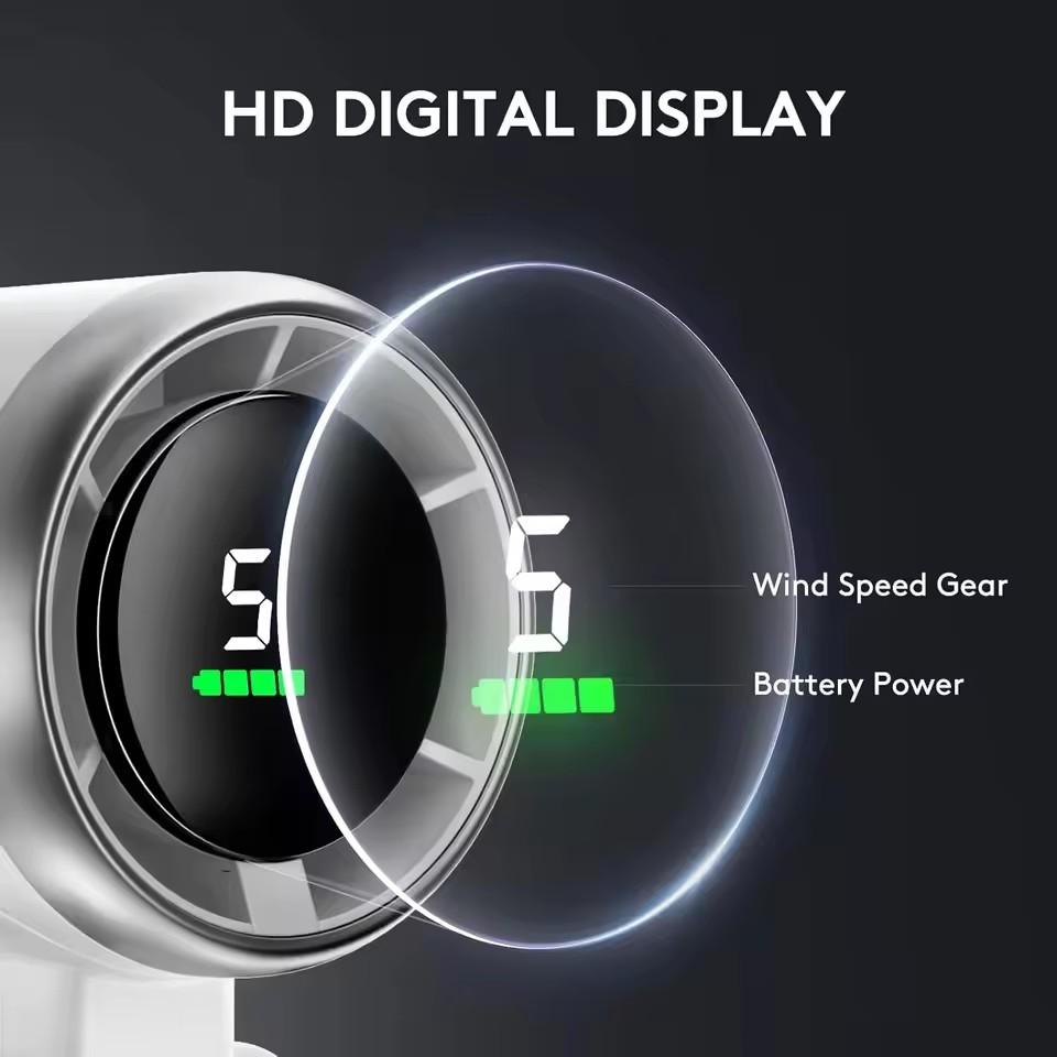 10000mAh Hanging Neck Outdoor 180 Degree Desktop Mini Handheld Folding High-speed Powerful Turbo Fan