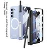Magsafe Magnetic Hinge Pen Holder Stand Case For Samsung Galaxy Z Fold 6 5 4 3 With Screen Protector Film Cover For Fold6 Fold5