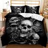 Skull Duvet Cover Set God Of Gamblers Bedding Set Poker Skeletonteens Adults Skull Double Queen King Size Polyester Qulit Cover