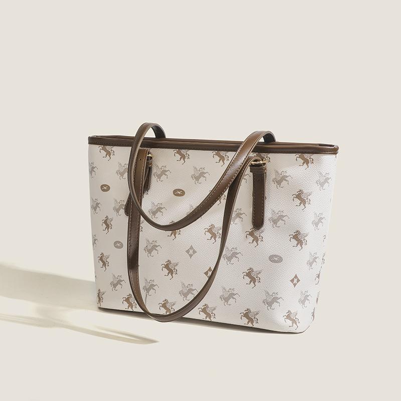 Large Capacity Simple Female Student Handbag New Summer Style Trendy and Versatile Commuter Tote Bag Temperament Shoulder Bag