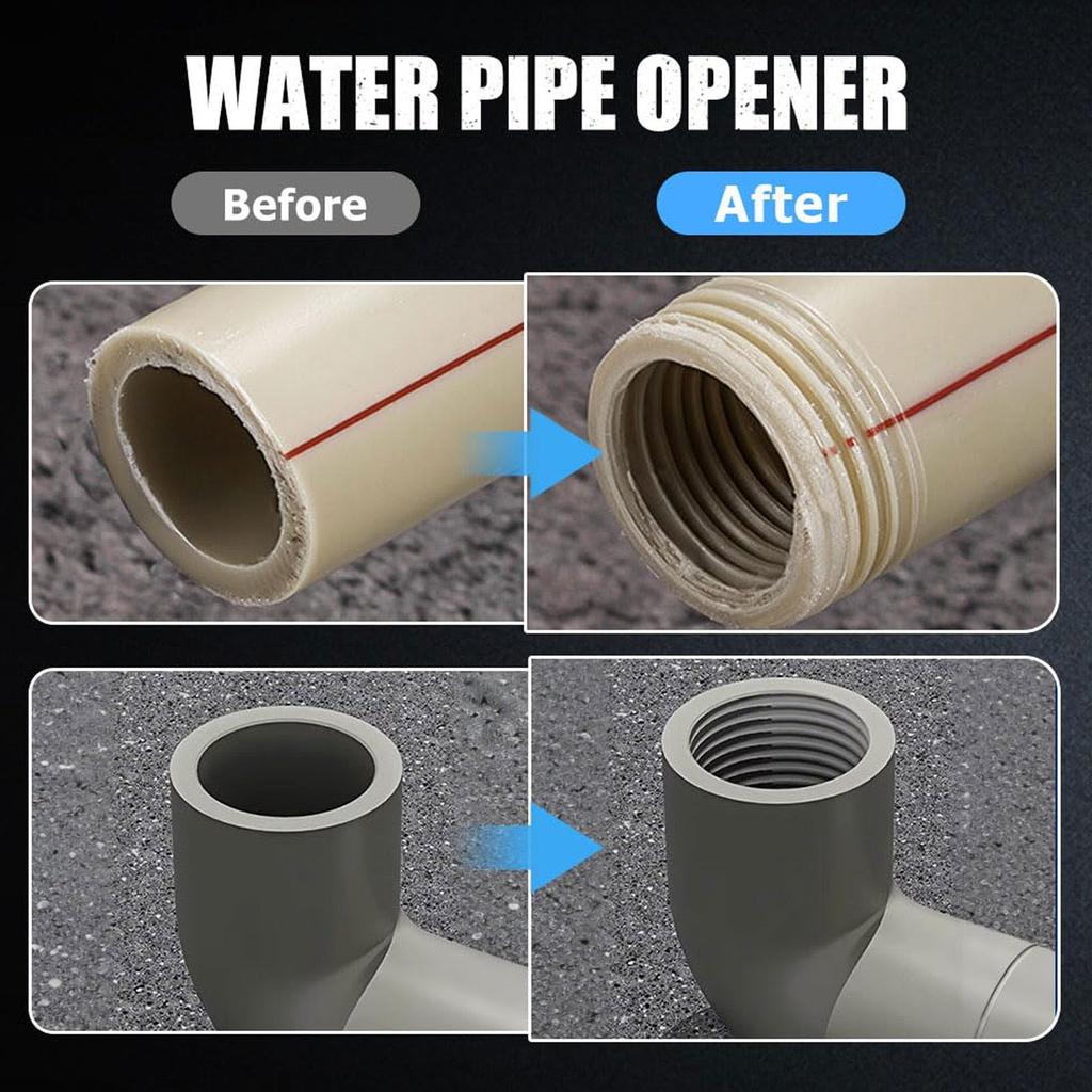 Integrated Internal External Pipe Threading Tool 1/4in Hex Shank G1/2 G3/4 G1 Pipe Thread Maker for Plumbing Construction