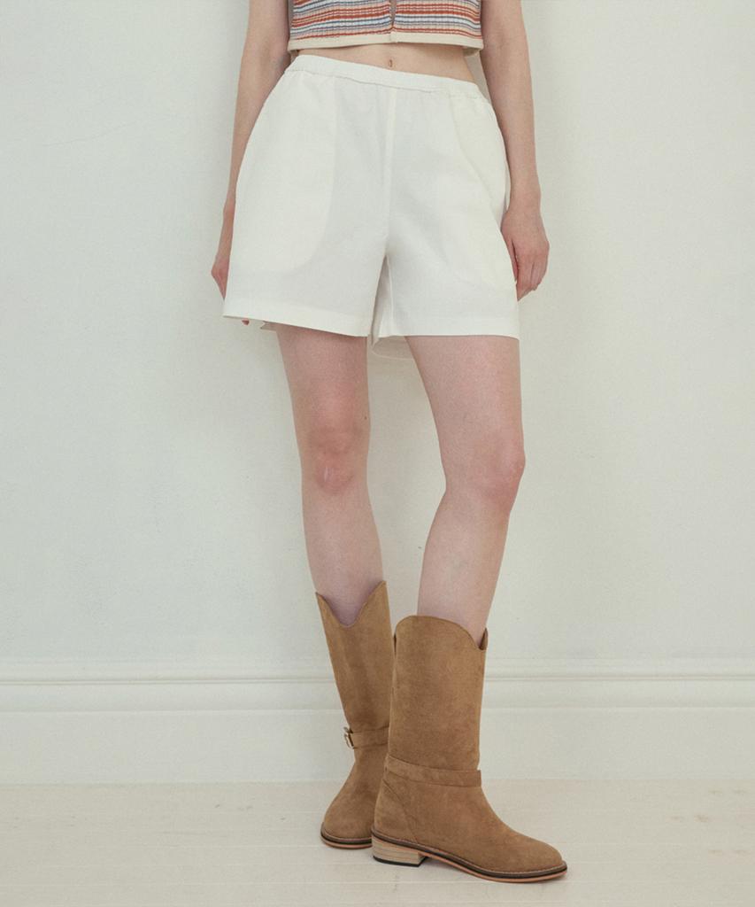 Aueonoseuteljia Classic Banding Half Pants_Ivory(O25-Pt04)