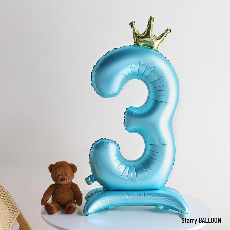 Pink Crown Number Balloon Decorations for Girl's First Birthday