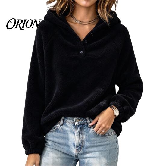 Oversized Hoodies for Women Autumn Winter Hoodie Women, Pullover Sweatshirt, Long Solid Color Fall Tops Sleeve Fleece Lined Hooded Casual Daily Wear