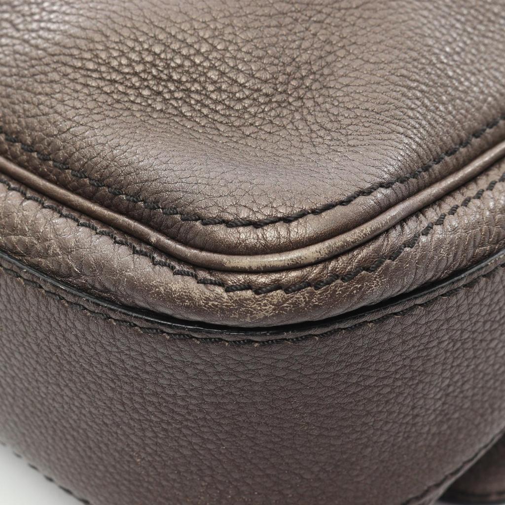 Used CELINE Messenger bag Shoulder Bag leather Brown Used Women