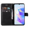 For Honor X7a 5G Case Solid Color Leather Mobile Cover Wallet Stand with Strap