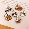 Cute Musician Duck Enamel Brooch Creative Cartoon Violin Piano Baton Guitar Animals Lapel Pins Backpack Jewelry Gifts For Kids
