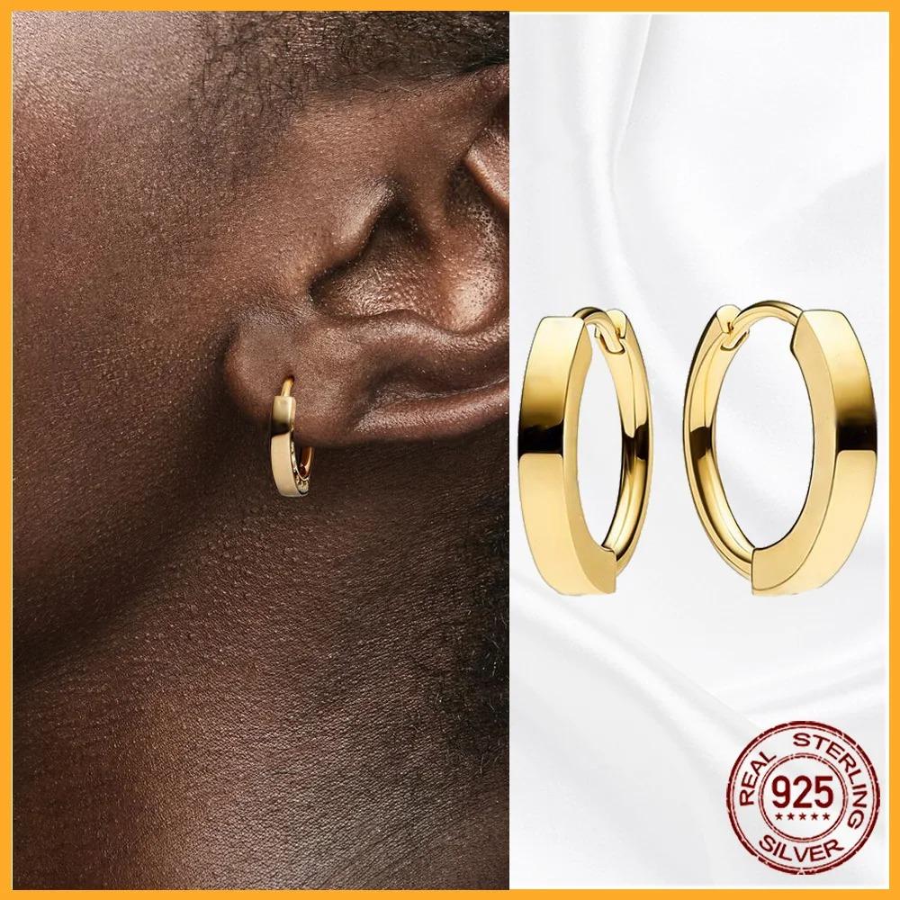 925 Silver Heart Hoop Earrings Sparkling Original Jewelry Gift for Women