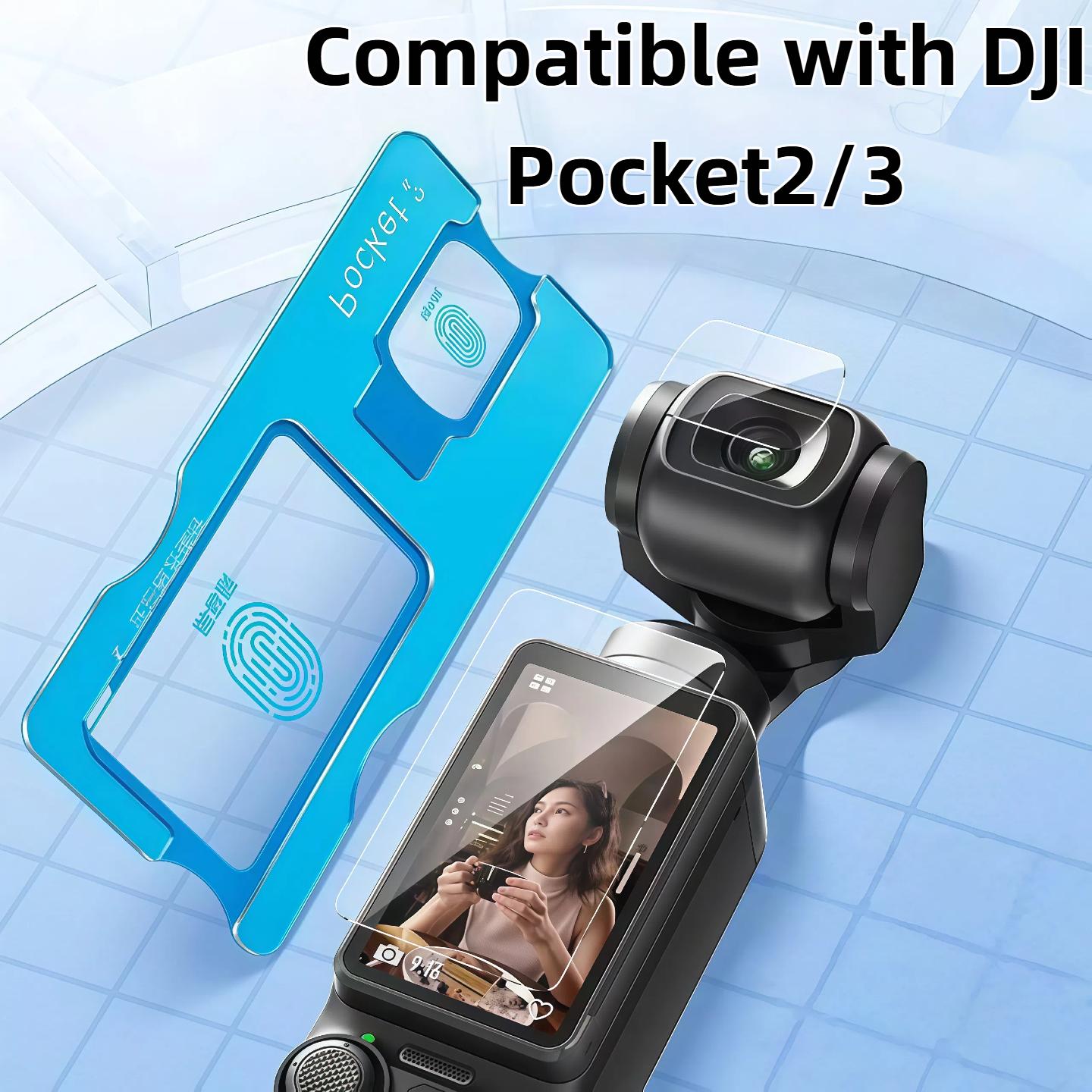 For DJI OSMO Pocket3 Pocket2 Tempered Glass Screen Protector AR Antireflection Coating Automatic Positioning For DJI Pocket2