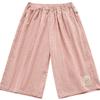 Girls' Summer Cotton Jacquard Wide-Leg Pants
