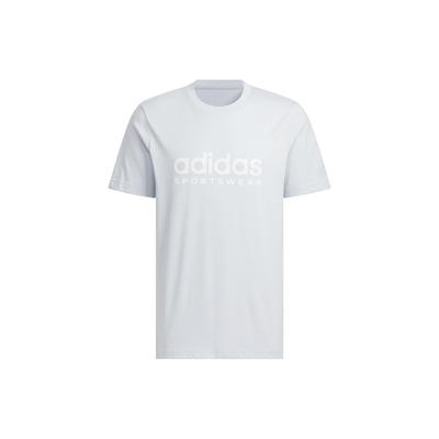 adidas Printed Letter Breathable Round Neck Short Sleeve T-Shirt Unisex T-Shirt Light-Blue JI9071