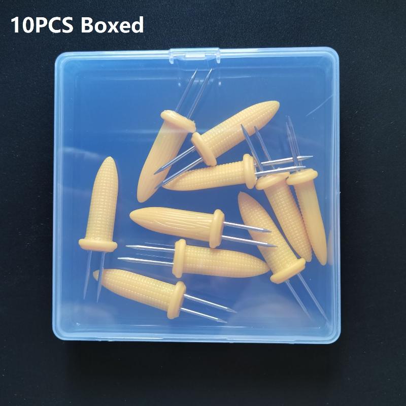 

10/12/20/24Pcs Corn Fork Bbq Stainless Steel Corn Holders Anti Scalding Corn Needle Corn On The Cob Double Fork Barbecue Tool as the picture