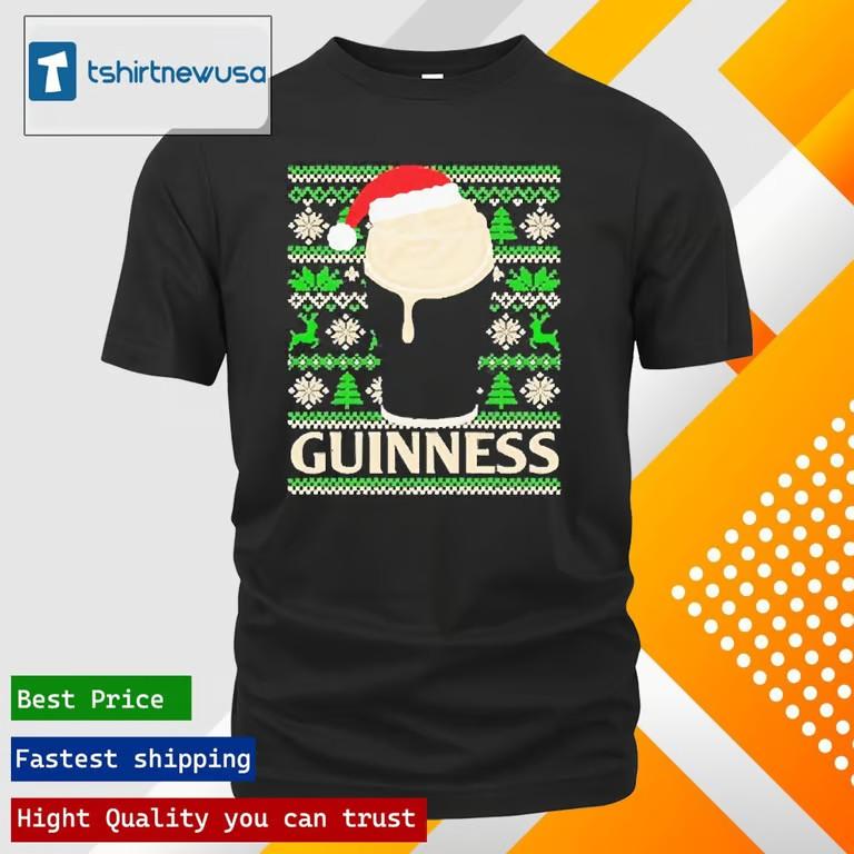 Футболка Guinness  Уродливое Рождество  2025, унисекс XL