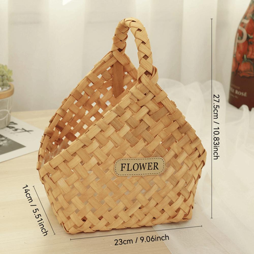 Geflochtener Korb Weidenkorb Handgeflochtener Blumenkorb Langlebiger Blumenarrangement-Korb Foto-Requisiten