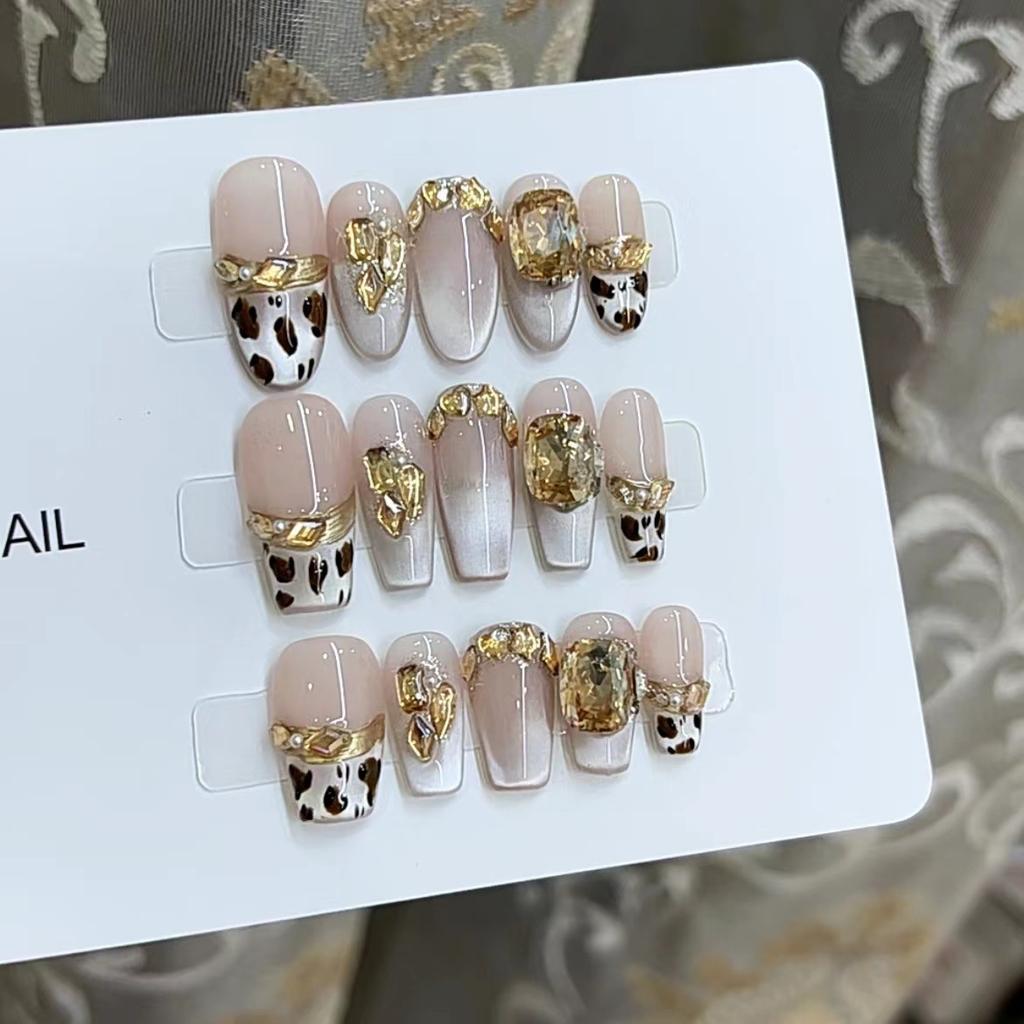 Pure Hand-made Phototherapy Wear Nail Tablets for Small Wild Cat Wear Nails Finished Product Reusable Nail Patches