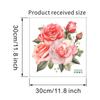 Elegant Pink Rose Toilet Stickers, Waterproof Removable Decals for Bathroom Wall Decor, Self-Adhesive