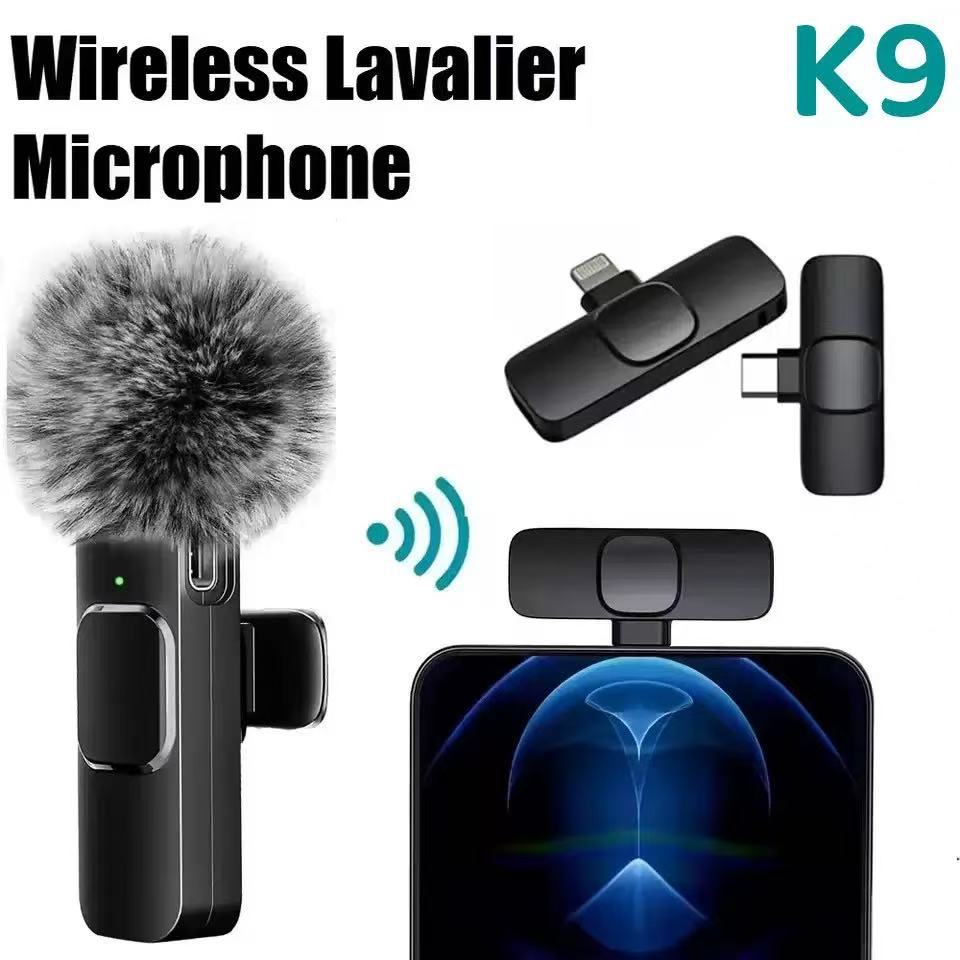 Wireless lavalier microphone with iPhone interface, compatible with iPhone and iPad
