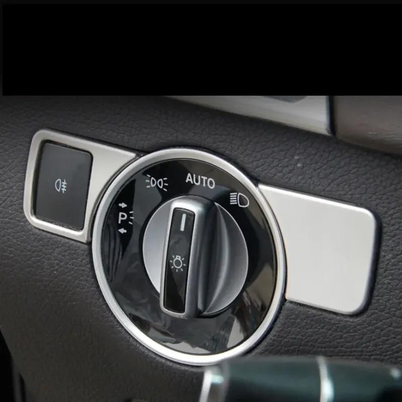 Car Headlight Switch Panel Cover Trim Sticker For Mercedes Benz A B C E Class W204 W212 W176 CLS ML GLK GLE GLS GLA Accessoire