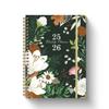 Colorful Flower Pattern A5 Agenda Book 12 Months English Notebook Schedule Planner Notepad  Student