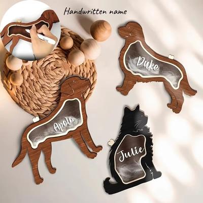 Pet Hair Keepsake Box Pet Hair Collector Container Wooden Dog Hair Storage Box Table Sign Decoration Pet Owner Memorial Gift