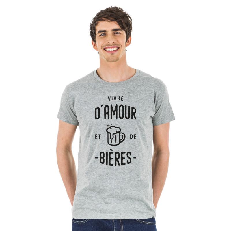 Tricou bărbați - LIVE ON LOVE AND BEERS