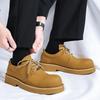 Height-increasing platform Paris big head men's shoes Derby shoes retro high street handsome yellow ins leather shoes 177177-E