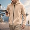 Herren Wende Kapuzen Reißverschluss Jacke Lockerer Schnitt Street für Herbst Winter
