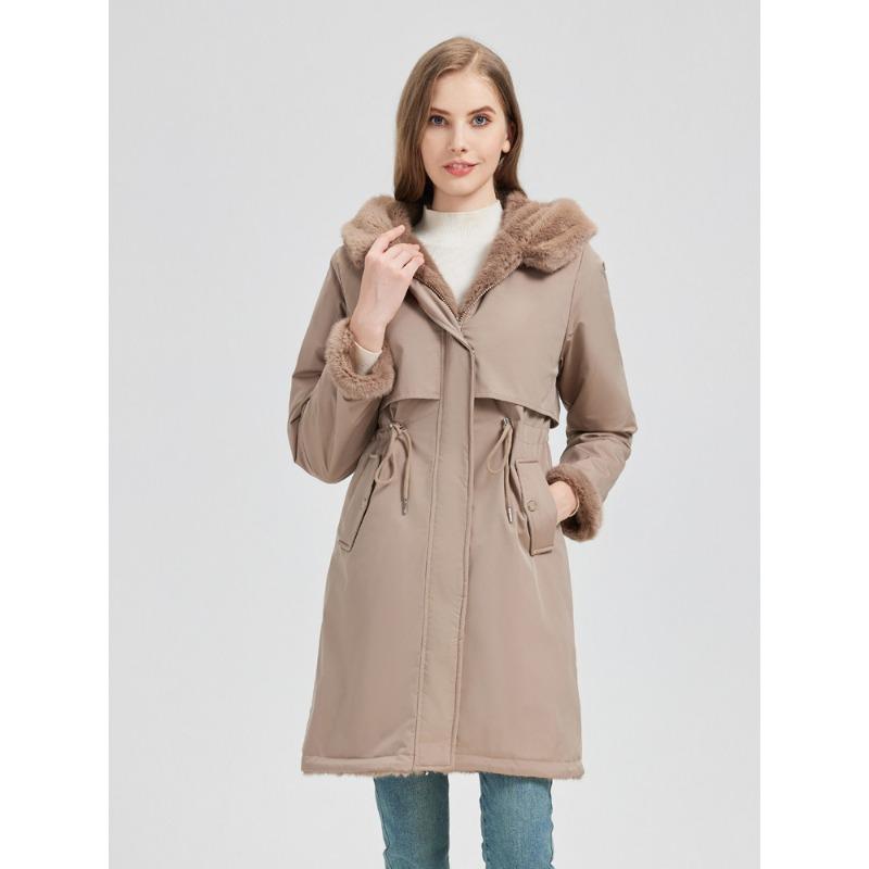 One-Wear Three-Wear Parker Cotton Jacket Women's New Removable Liner Korean Style Slimming Mid-Length Reversible Waist Jacket