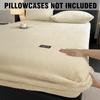 Coral Fleece Bed Cover Fitted Bed Sheets Soft Elastic Adjustable Bedspread Mattress Cover Protector Winter Keep Warm 1Pc