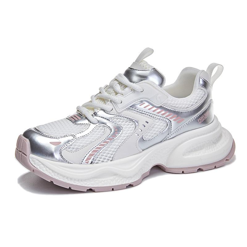 Suction film bottom dad shoes women 2025 summer new shoes women high value thick sole breathable sports shoes casual women