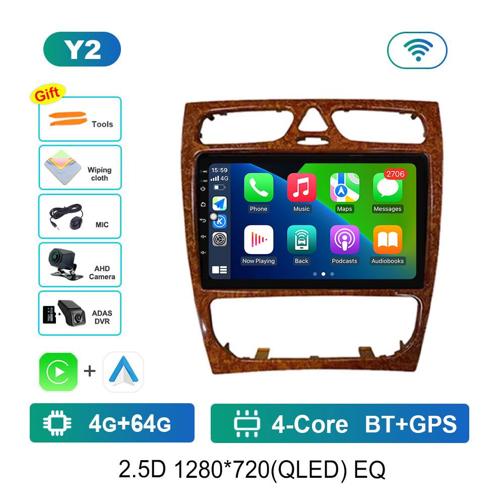 Android OS for Mercedes Benz C Class W203 C200 C320 C350 CLK W209 2002 - 2005 Car Radio Video Multimedia Player GPS 4G Bluetooth