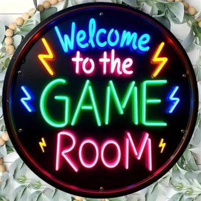 Neonschild Metall Willkommen Individuelle Gaming-Zimmer-Dekoration