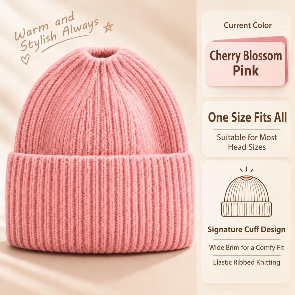 Ear Protection Knitted Hat Windproof Skull Cap Fashion Winter Hat Women And Girls