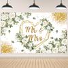 1Pcs Mr And Mrs Wedding White Floral Background Decoration Background Wedding Backdrop Decorations For Photo Studio Booth Party