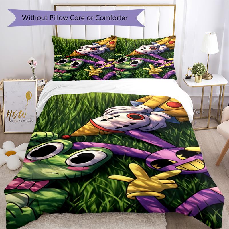 Set Biancheria da Letto Circo Digitale Copripiumino Traspirante con Federe Biancheria da Letto Decorativa per Camera da Letto Decorazione Casa Regalo di Compleanno