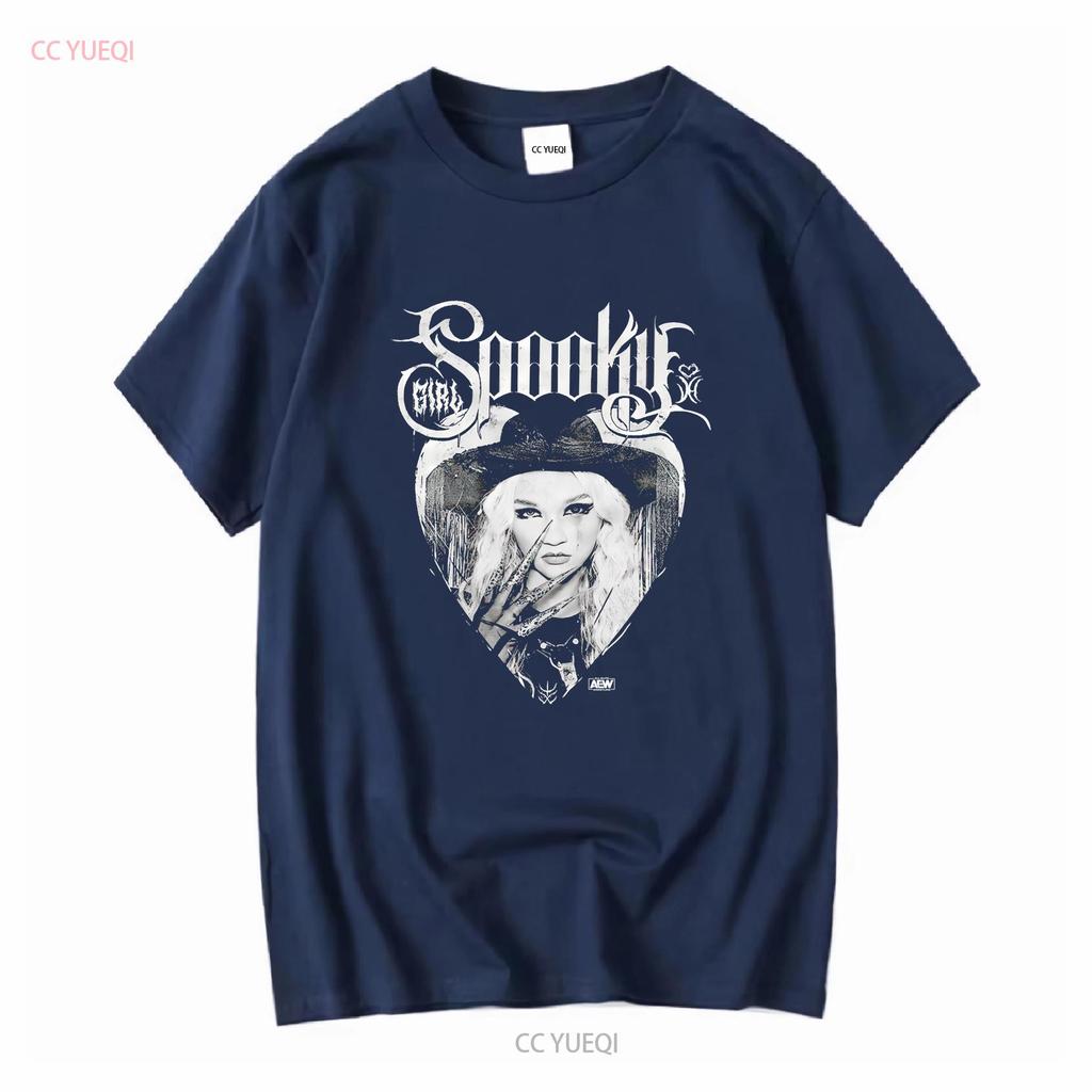 Julia Hart Spooky Girl AEW Official T Shirt long or short sleeves vintage Washed Soft Casual Top For Everyday Wear Stylish