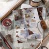 1 Roll 5x200cm Vintage Old Items Collage Theme Tape Stickers, Retro Nostalgic Style Journal Decor, Diary DIY Collage Material