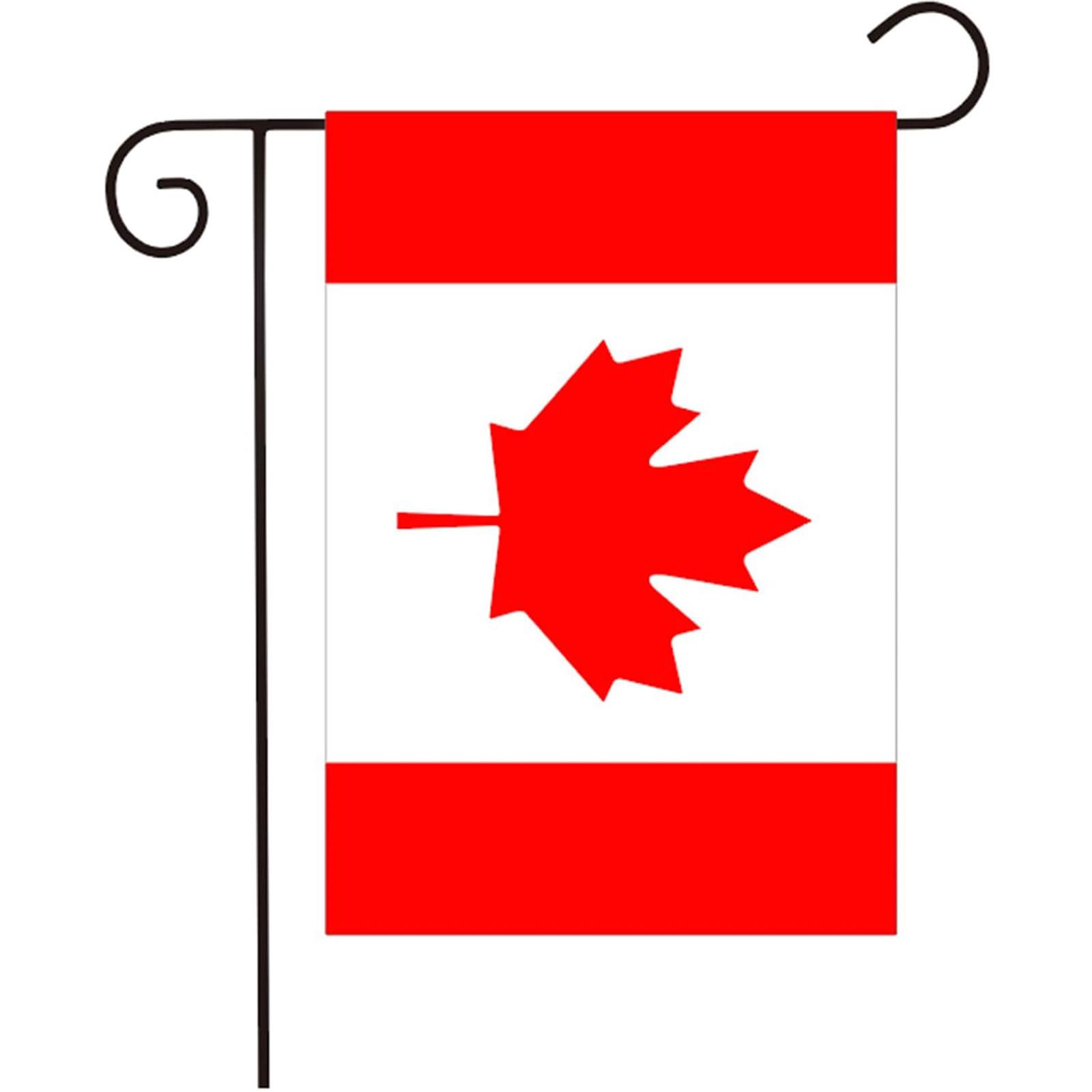 Canada Garden Flag Double Outdoor Canadian Flags Heavy Duty Color Yard Flag Canada Day Decorations Gift Outdoor Air Patrol Flag (Watermelon Red,One Size) арбуз красный