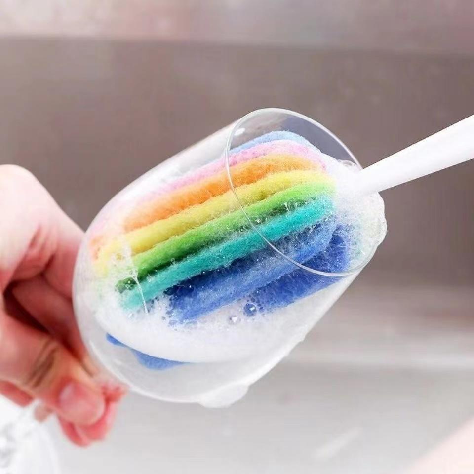 

1pc Hanging Kitchen Colorful Washing Cup Brush, Long Handle Brush, Bottle Brush, Hard Brush Head Effective Stain Removal Durable