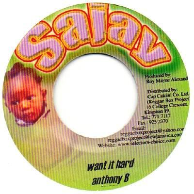 

7inch Record ANTHONY B - Want It Hard NONE Sajay 2003 Japan Reggae, Ska & Dub Used
