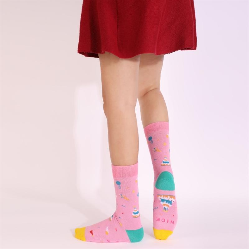1 Pair Funny Socks Novelty Pattern Cotton Socks Colourful Casual Socks Gifts Men Women High Ankle Socks Bicycles Socks