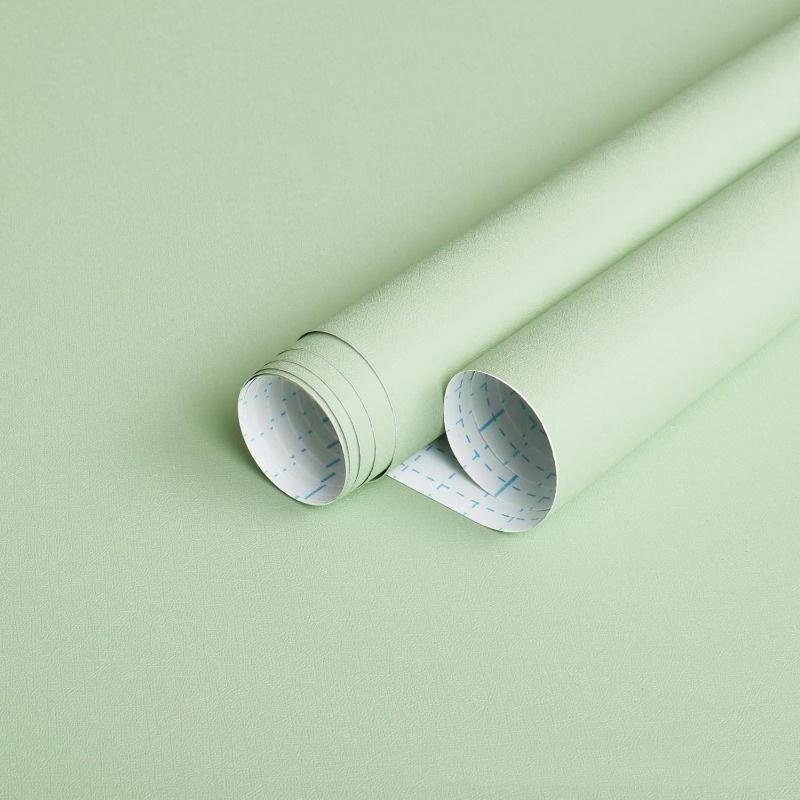 Matná zelená samolepicí PVC tapeta vodotěsná peel & stick dekor do ložnice obývacího pokoje odnímatelná nástěnná krytina domov a kancelář 40cm*3m