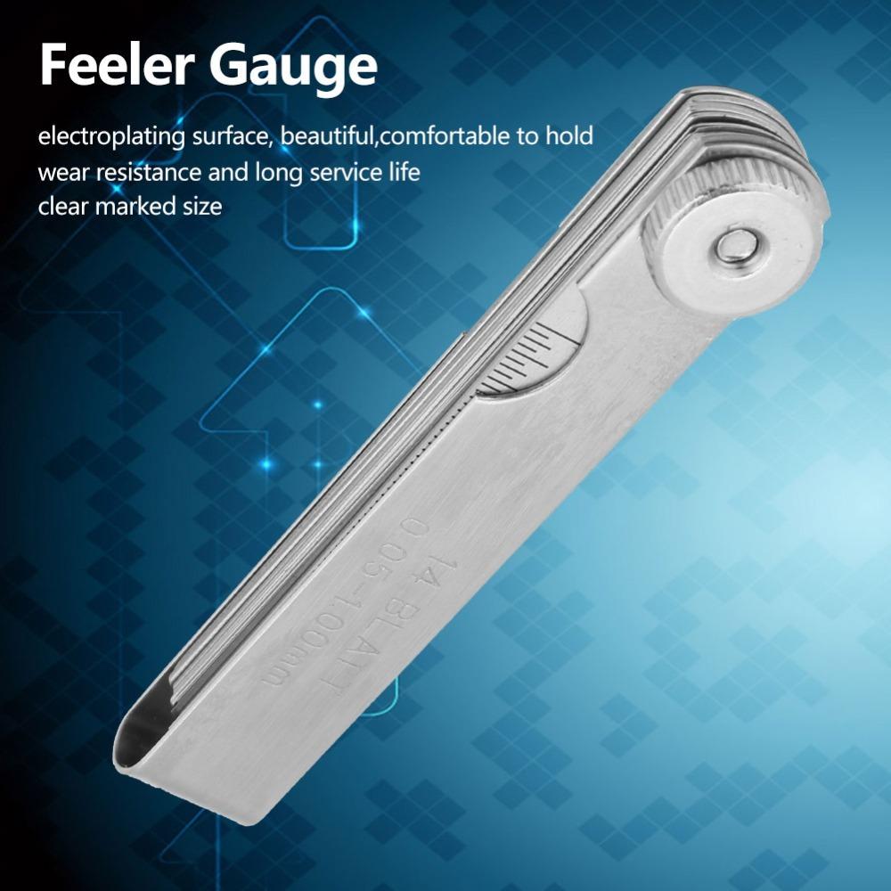 75mm Length Thickness Gauge Ruler 0.05-1.00mm Range Gap Measuring Tool Automotive Use