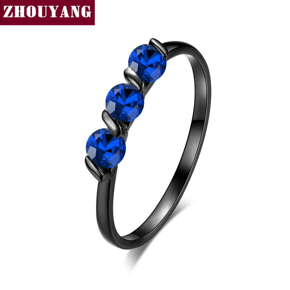 

ZHOUYAN Engagement Wedding Ring For Women Classic Simple CZ Austrian Crystal Dainty Ring Rose Gold Color Fashion Jewelry R067 5.5