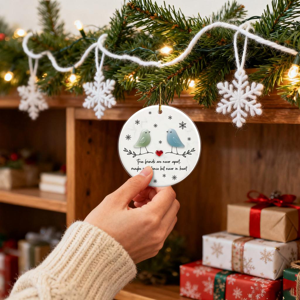 Decor Acrilic 2D în Formă de Inimă Sticlă de Mare Prietenie, Suvenir Inimă Prietenie, Ornament Inimă Prietenie Pentru Ornamente Agățate de Pom,