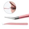 Lash Extension Tweezers for False Eyelashes Stainless Steel Lash Tweezers for Precise Eyelash Placement And Removal Rust-Proof Makeup Tool for