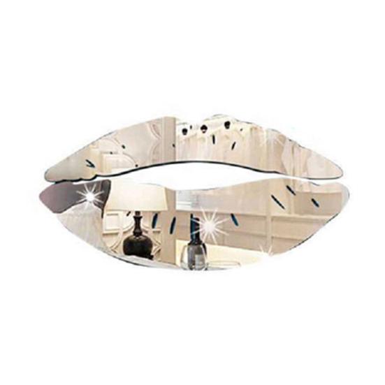 

Мода 3D Зеркало Поцелуй Губы Стикер Стены DIY Художественная Роспись