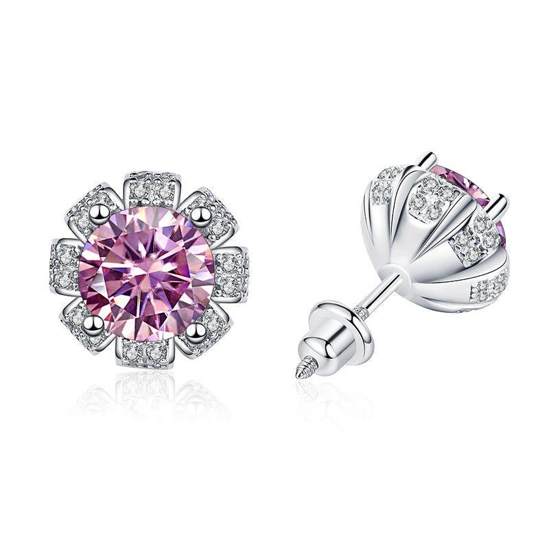 Orecchini A Cerchio In Argento 925 Con Moissanite 2,6 Ct Colore D | Placcati Platino, Lucidati A Mano | Regalo Di Classe